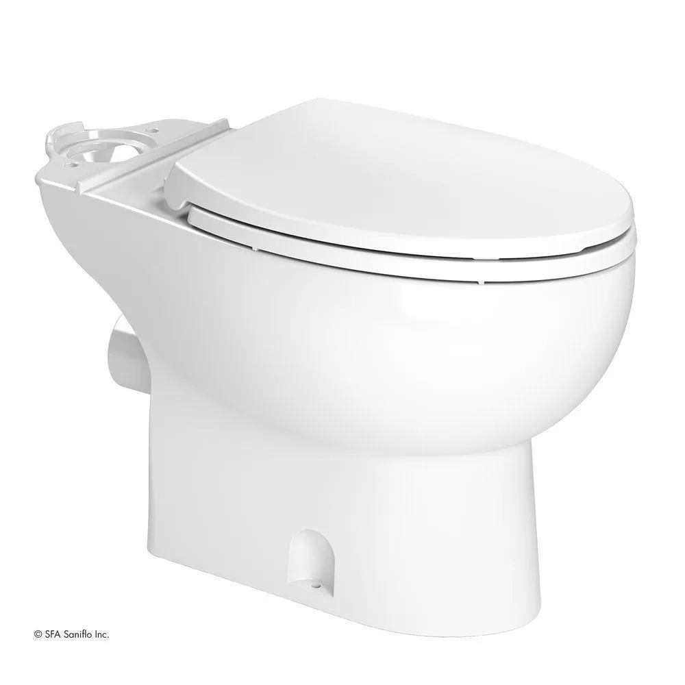 SaniAccess3 2-Piece 1.280 GPF Single Flush Elongated Toilet with.5 HP Macerating Pump in White, photo 5 of 10