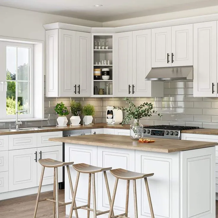 Home Decorators Collection Grayson 18 in. W x 24 in. D x 96 in. H Assembled Plywood Pantry Kitchen Cabinet in Pacific White with Soft Close RH, photo 6 of 6