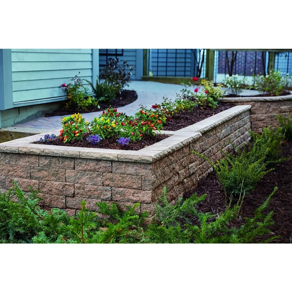 Oldcastle Tango 4 in. x 12 in. x 6 in. Brown/Buff Concrete Garden Wall Block (144 Pieces / 48 Face ft. / Pallet), photo 6 of 8