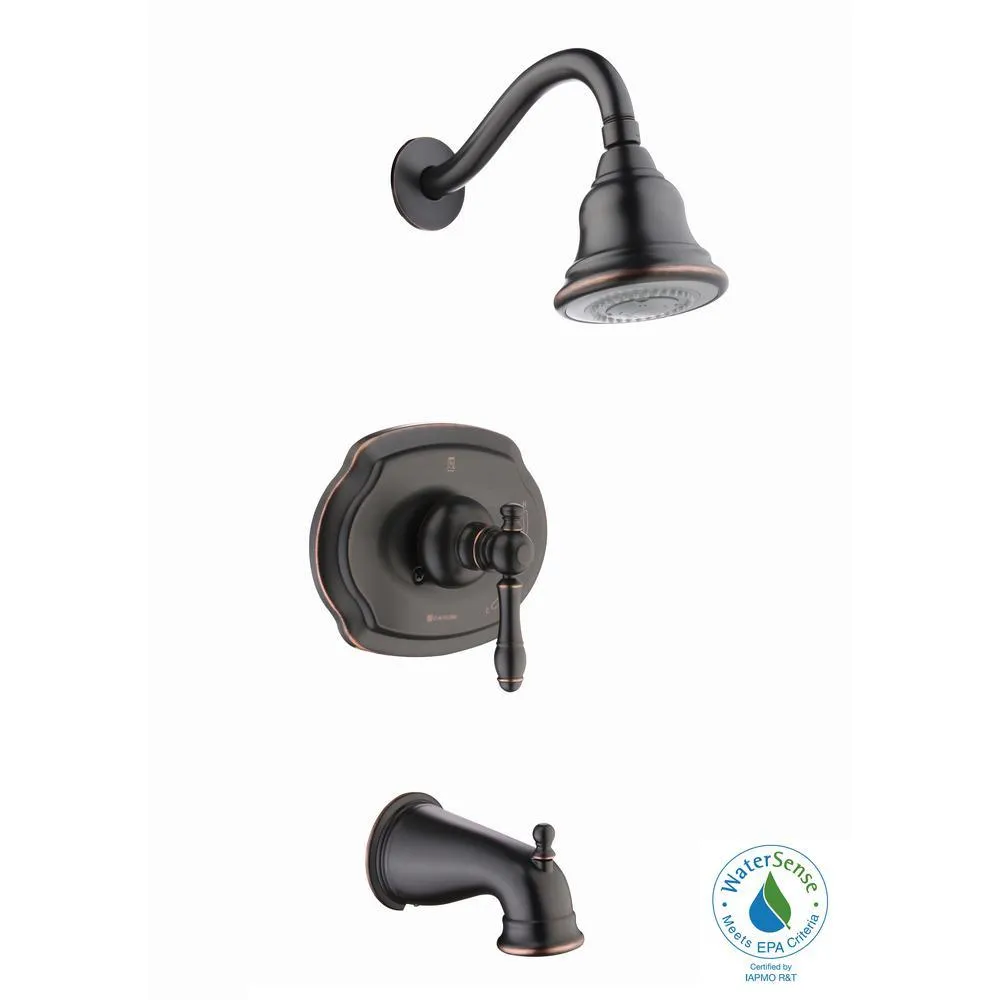 Lyndhurst Single-Handle 3-Spray Tub and Shower Faucet in Bronze, photo 5 of 8