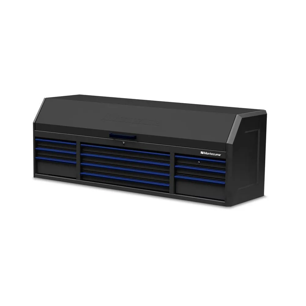 20 in. x 72 in. 26-Drawer Tool Chest and Cabinet Combo with Power and USB Outlets in Black and Blue, photo 8 of 13