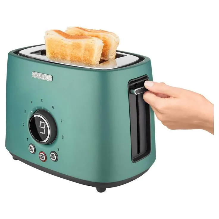 2-Slice Green Long Slot Toaster with Rack, photo 3 of 12