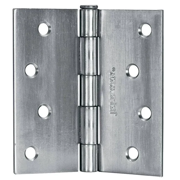 JELD-WEN 36 in. x 80 in. 1 Panel Left-Hand/Inswing 3/4 Lite Clear Glass Black Steel Prehung Front Door, photo 8 of 8
