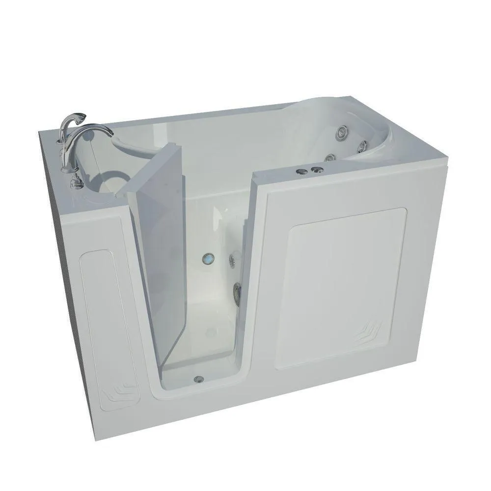 Universal Tubs Nova Heated 4.5 ft. Walk-In Whirlpool Bathtub in Biscuit with Chrome Trim, photo 20 of 52