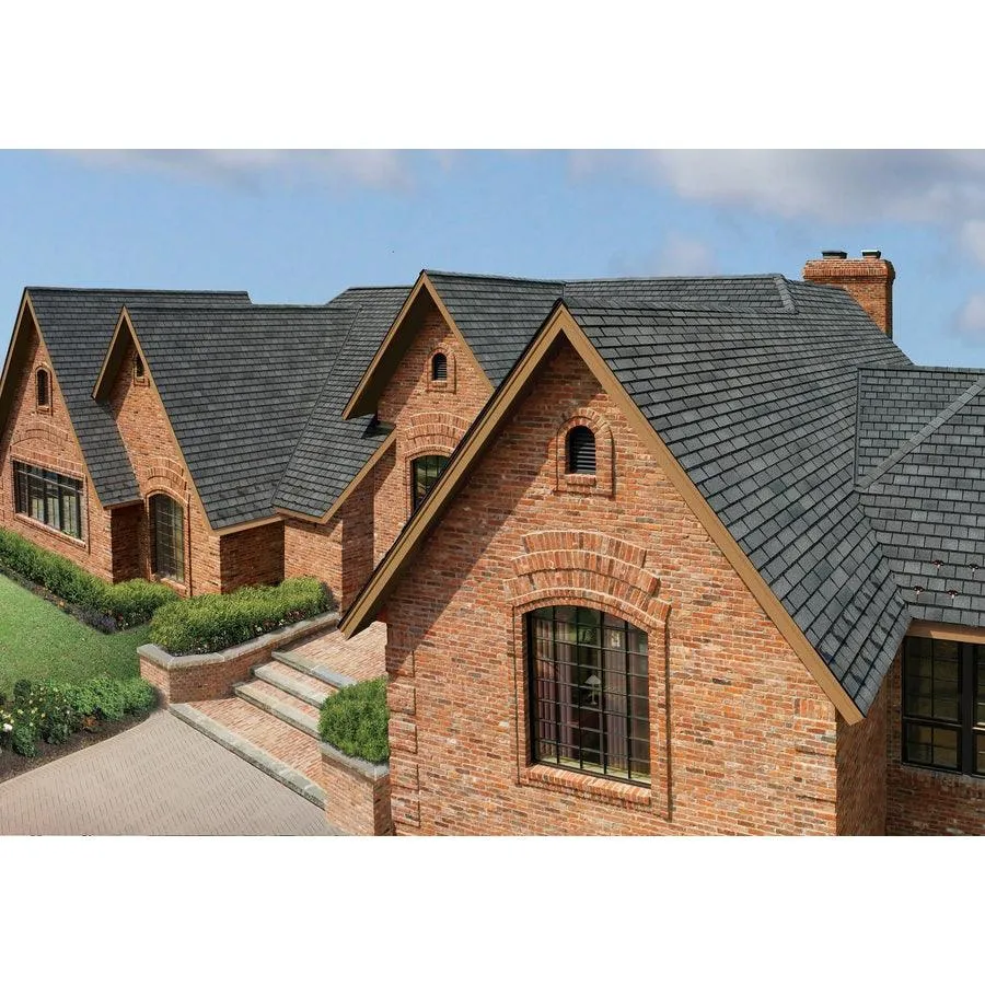 GAF Slateline 33.33-sq ft English Gray Architectural Roof Shingles, photo 6 of 7