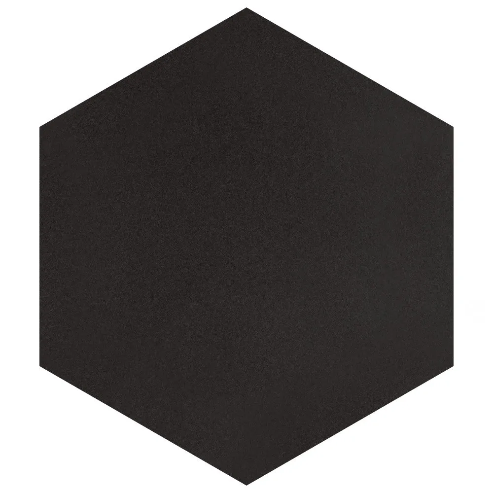 Merola Tile Textile Hex Black 8-5/8 in. x 9-7/8 in. Porcelain Floor and Wall Tile (11.56 sq. ft. / case), photo 6 of 8