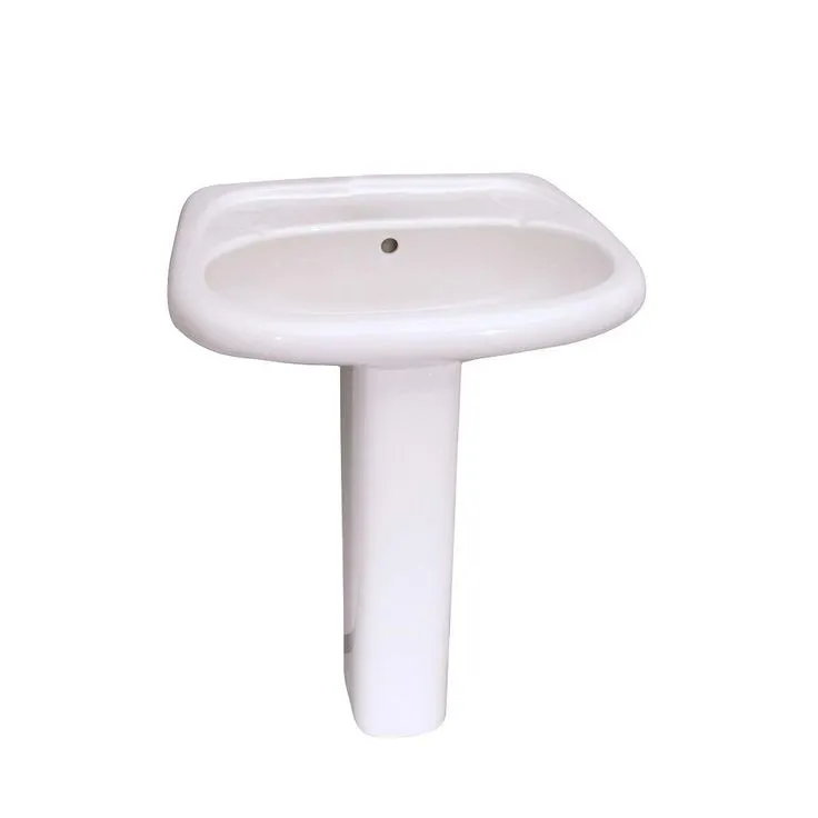 Barclay Products Flora 24 in. Pedestal Combo Bathroom Sink with 1 Faucet Hole in White, photo 2 of 5