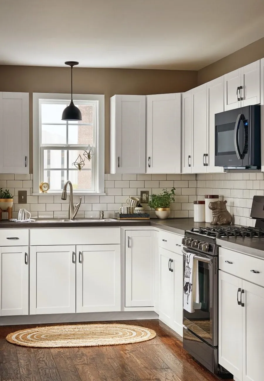 Diamond NOW Arcadia 30-in W x 24-in H x 12-in D White Wall Fully Assembled Cabinet (Recessed Panel Shaker Door Style), photo 5 of 14