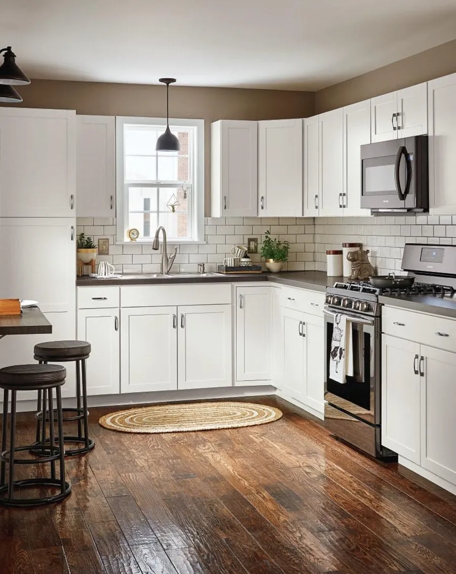 Diamond NOW Arcadia 24-in W x 30-in H x 12-in D White Wall Fully Assembled Cabinet (Recessed Panel Shaker Door Style), photo 3 of 14