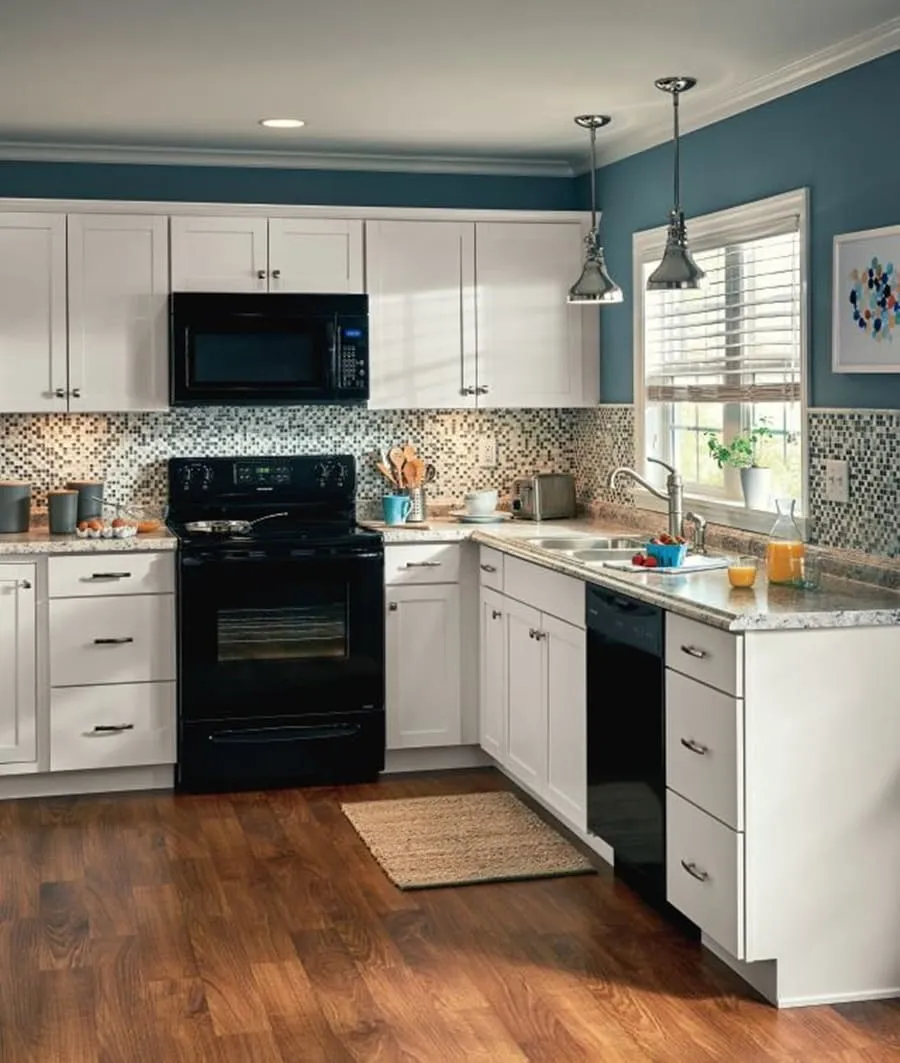 Diamond NOW Arcadia 24-in W x 30-in H x 12-in D White Wall Fully Assembled Cabinet (Recessed Panel Shaker Door Style), photo 6 of 14