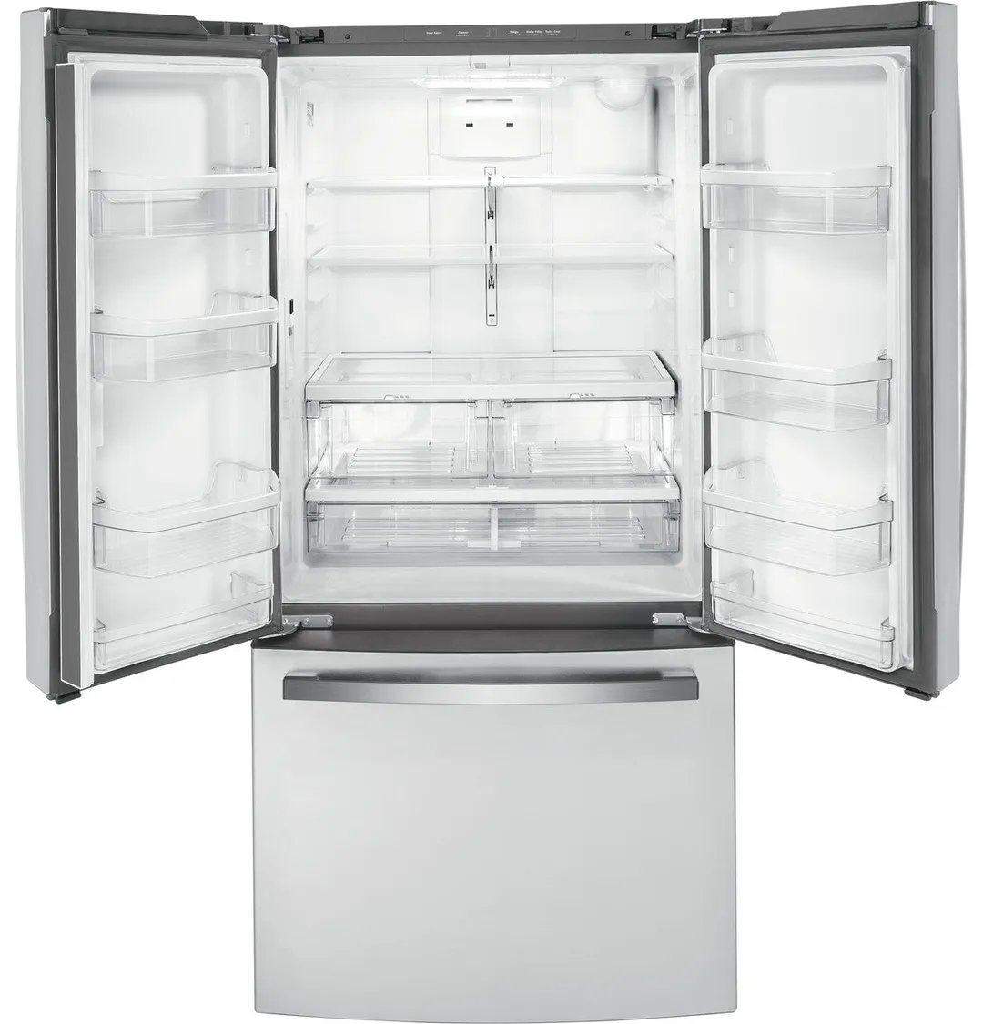 GE 18.6 cu. ft. French Door Refrigerator in Fingerprint Resistant Stainless Steel, Counter Depth (33" Wide), photo 5 of 8