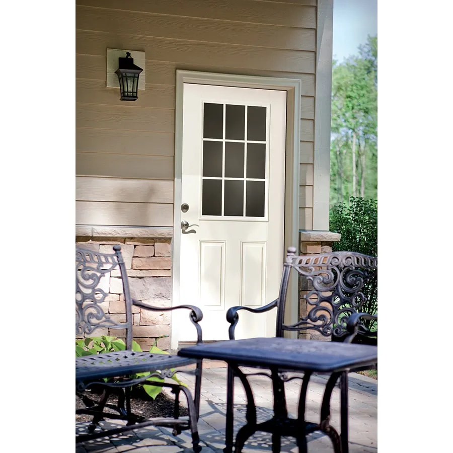Therma-Tru Benchmark Doors 32-in x 80-in Fiberglass Half-Lite Left-Hand Inswing Ready-to-Paint Unfinished Prehung Front Door with Brickmould, photo 7 of 12