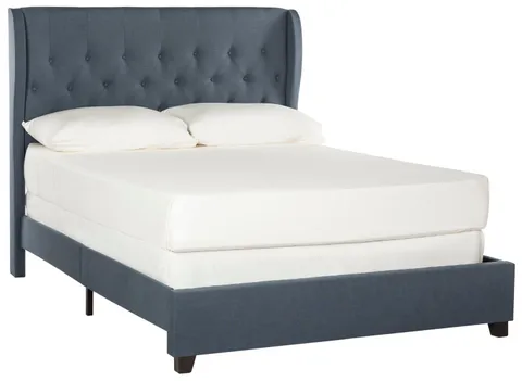 Blanchett Navy Full Upholstered Bed, 83.3 × 59.5 × 55.5 in