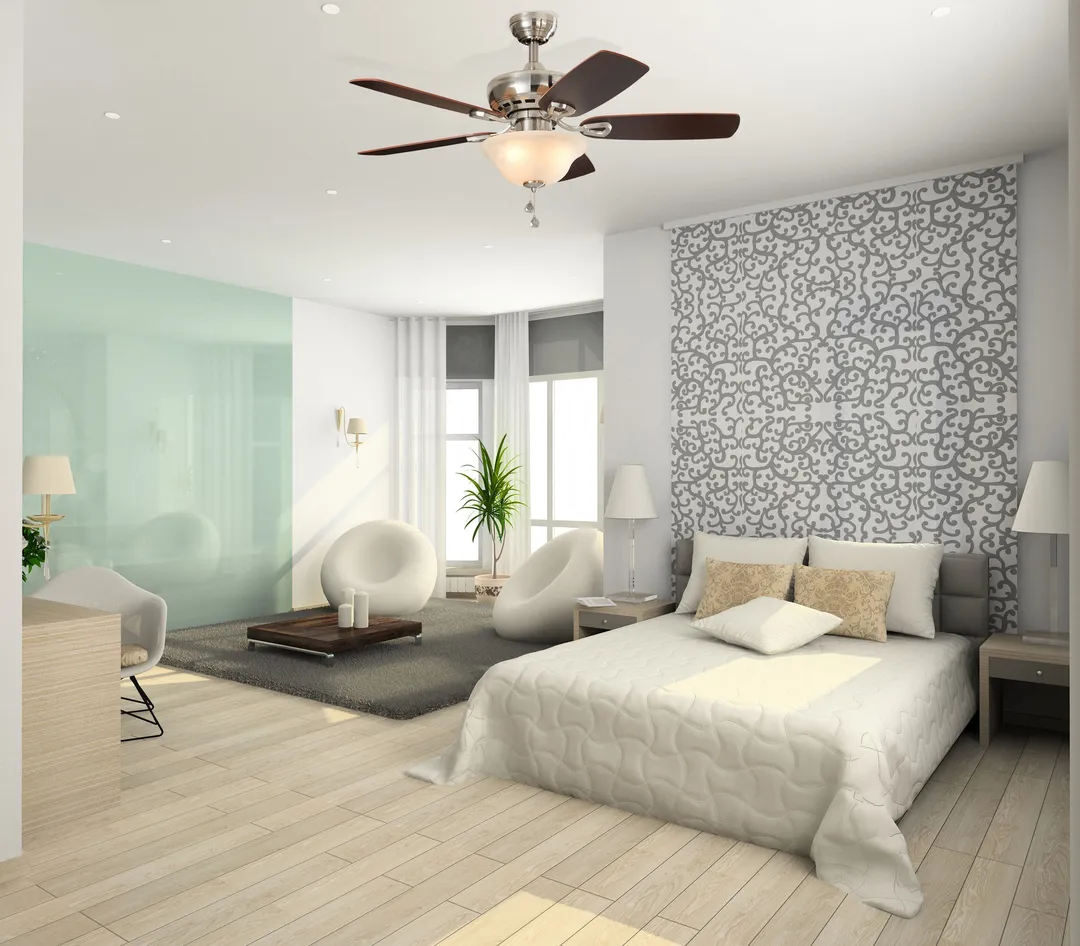 Harbor Breeze Sage Cove 44-in Satin Nickel Incandescent Indoor Ceiling Fan with Light (5-Blade), photo 12 of 14