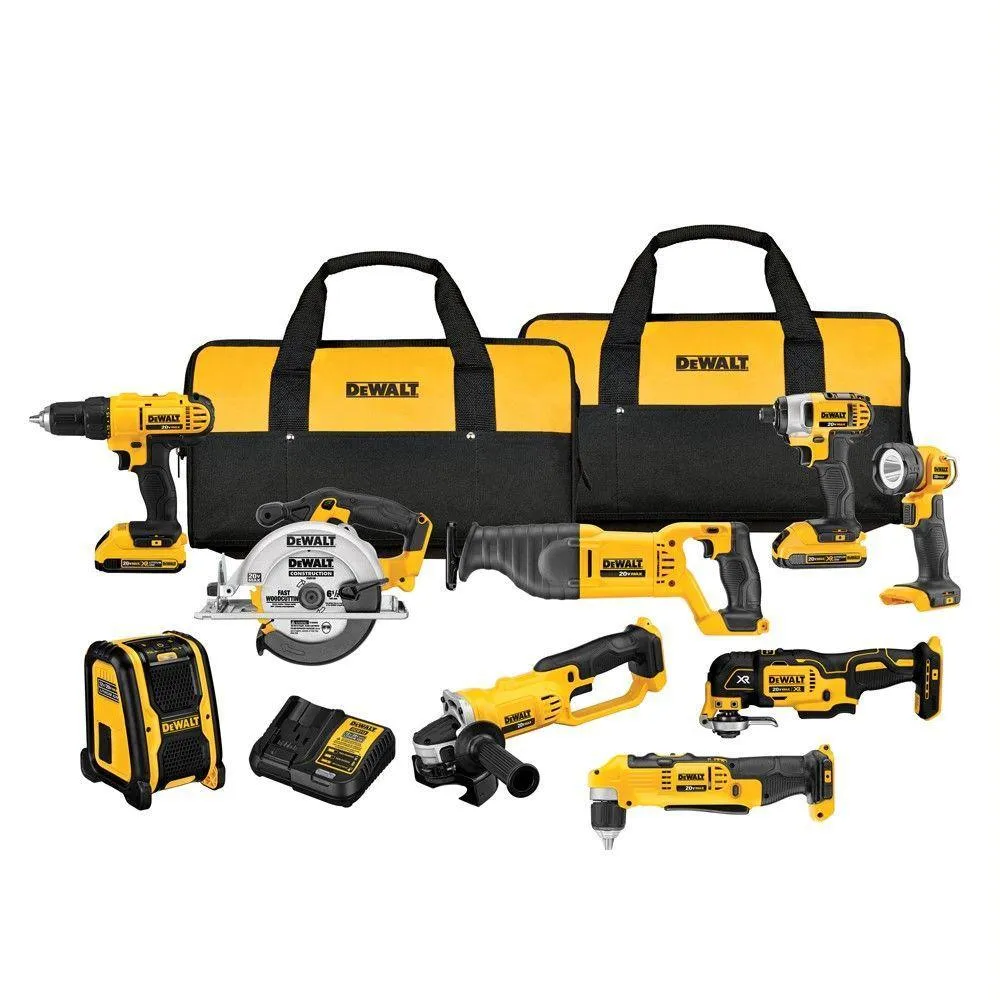 DEWALT 20-Volt Max Lithium-Ion Cordless Combo Kit (10-Tool) w/ (2) Batteries 2.0Ah, Charger & Tool Bag, photo 17 of 41