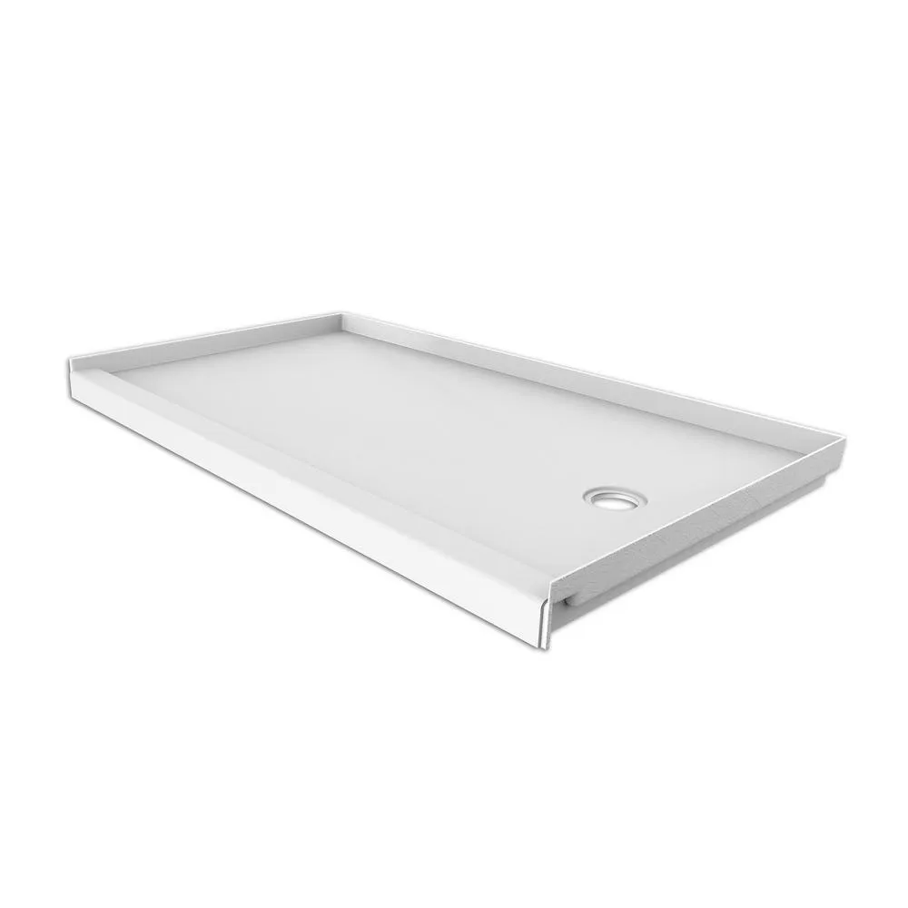 30 in. x 60 in. Single Threshold Shower Base with Right Hand Drain in Calacatta White, photo 18 of 20