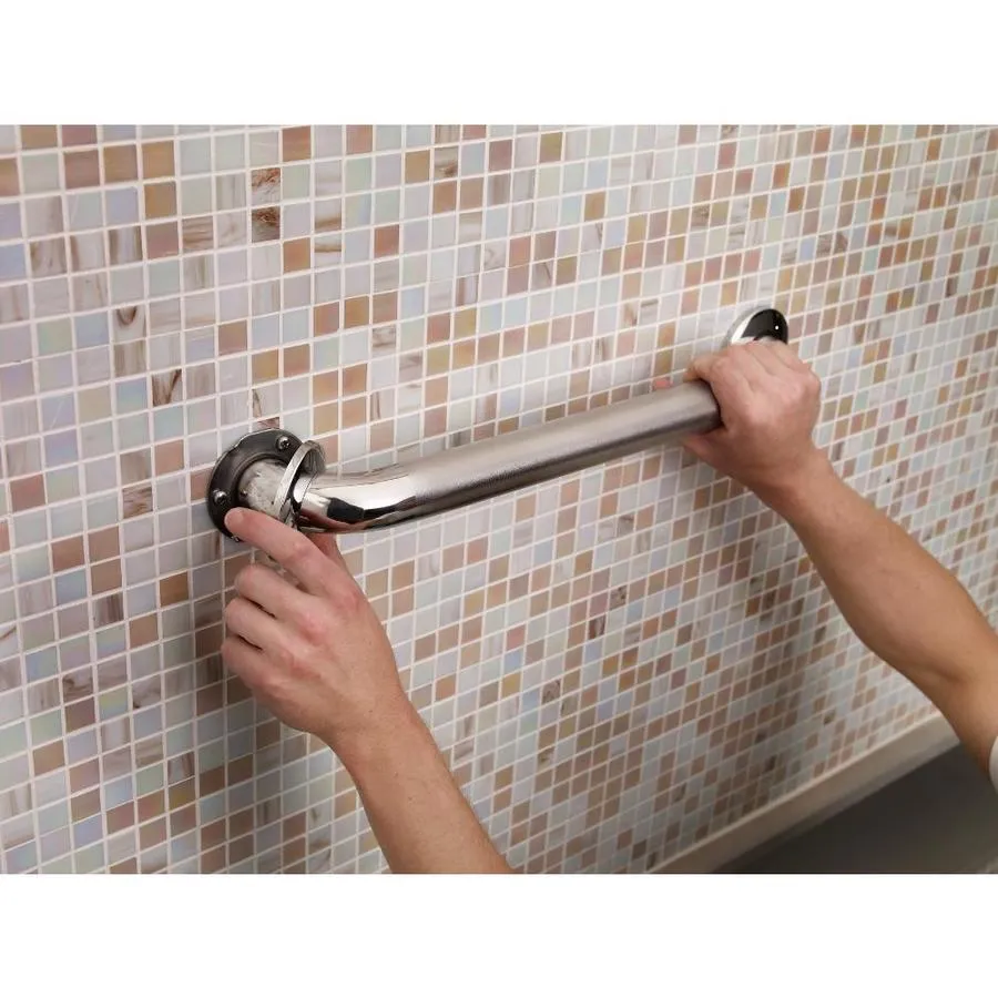 Franklin Brass 5700 Series 24-in Bright Stainless Steel Wall Mount (ADA Compliant) Grab Bar, photo 2 of 7