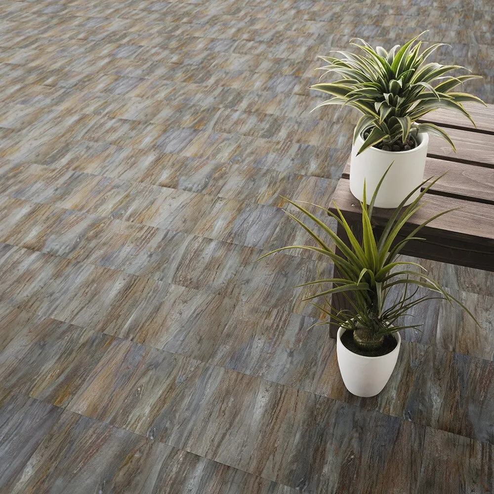 Perfection Floor Tile Stonecreek Collection Petrified Wood/Satin 20-in x 20-in Water Resistant Interlocking Luxury Flooring (16.7-sq ft), photo 2 of 4