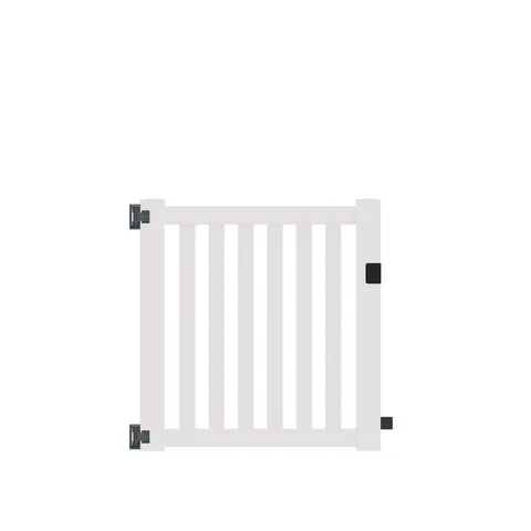 4-ft Durham White Vinyl Fence Gate Kit