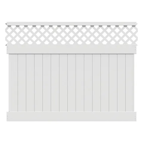 Unassembled 6x8 White Vinyl Fence Panel