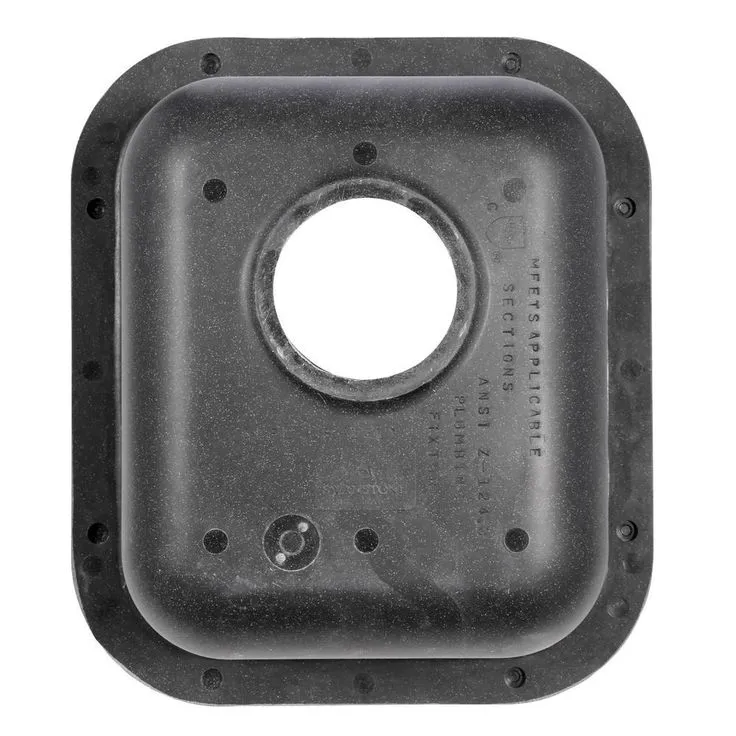 Undermount Solid Surface 13.4 in. 0-Hole Single Bowl Bar Sink in Black Galaxy, photo 2 of 11