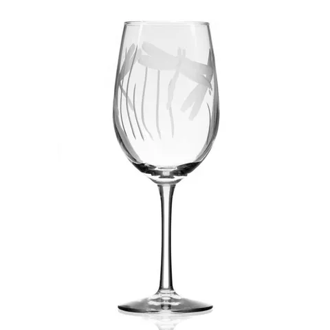 Dragonfly 12 oz. Clear White Wine Glass (Set of 4)
