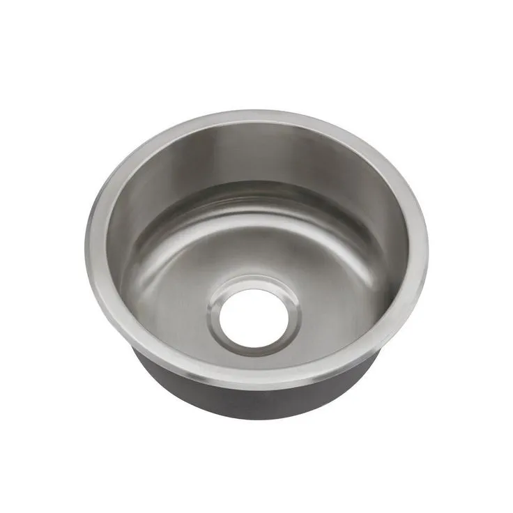 Undermount 18-Gauge Stainless Steel 16 in. 0-Hole Round Single Bowl Bar Sink, photo 7 of 10