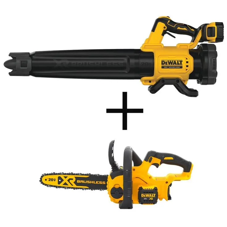 DEWALT 125 MPH 450 CFM 20V MAX Cordless Brushless Blower w/(1) 5.0Ah Battery & Charger w/ Bonus 12in 20V Chainsaw (Tool Only), photo 11 of 11