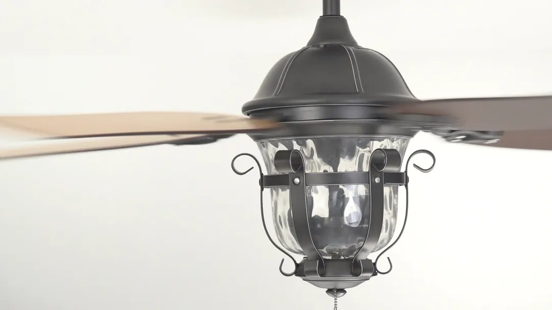 Harbor Breeze Lake Placido 52-in Black Iron Indoor/Outdoor Ceiling Fan with Light, 5-Blade, Incandescent, photo 14 of 18