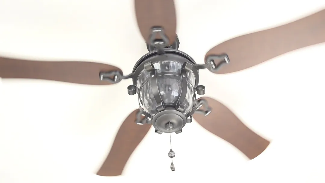 Harbor Breeze Lake Placido 52-in Black Iron Indoor/Outdoor Ceiling Fan with Light, 5-Blade, Incandescent, photo 13 of 18