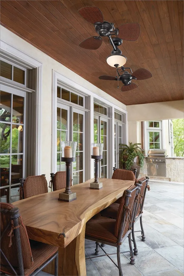 Harbor Breeze Twin Breeze II 74-in Oil-Rubbed Bronze Incandescent Indoor/Outdoor Ceiling Fan with Light (6-Blade), photo 17 of 18