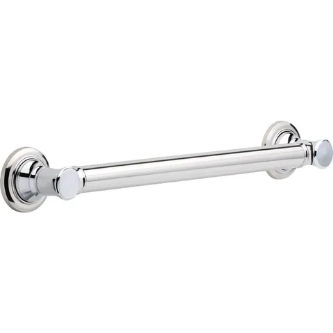 Traditional 18-in Polished Chrome Wall Mount ADA-Compliant Grab Bar