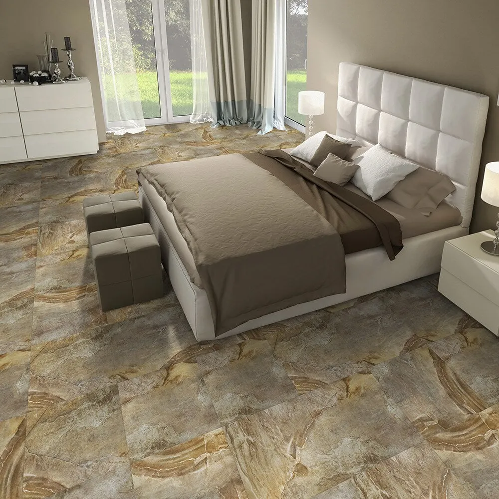 Perfection Floor Tile Stonecreek Collection Canyon Stone/Satin 20-in x 20-in Water Resistant Interlocking Luxury Vinyl Tile Flooring (16.7-sq ft/Carton), photo 3 of 5