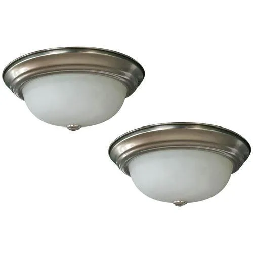 Project Source 2-Pack 13-in Bronze Transitional Integrated LED Flush Mount Ceiling Light, ENERGY STAR, photo 3 of 7