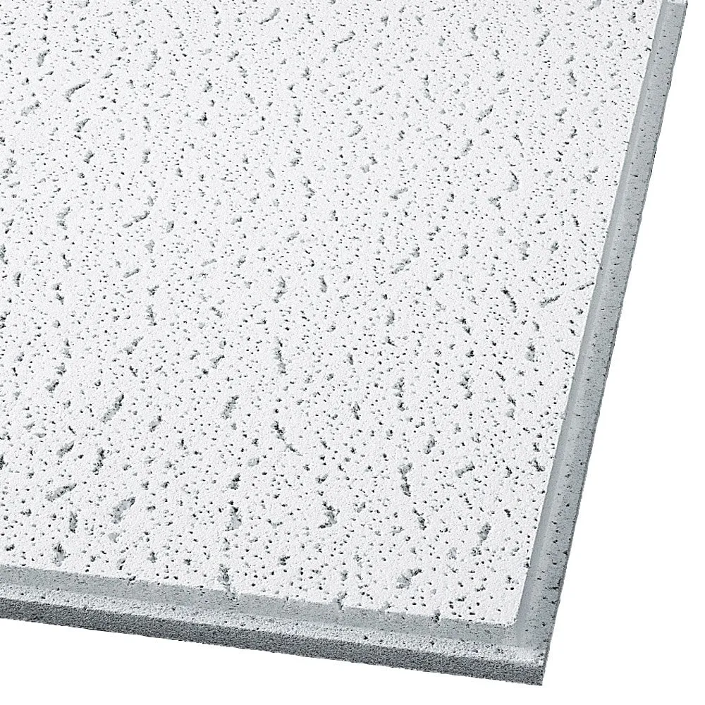 Armstrong Ceilings 24-in x 24-in Fissured White Mineral Fiber Drop Acoustic Ceiling Tiles, Tegular Edge, 16-Pack (64 sq ft), photo 2 of 7