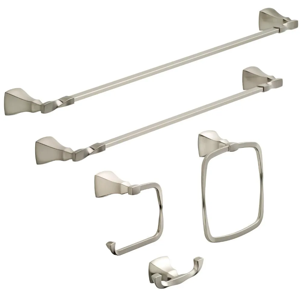 Delta Sawyer Satin Nickel Wall Mount Single Post Toilet Paper Holder, photo 4 of 7
