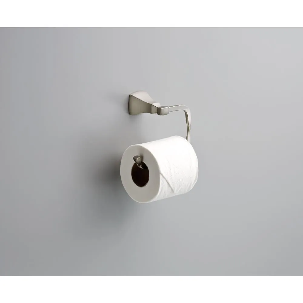 Delta Sawyer Satin Nickel Wall Mount Single Post Toilet Paper Holder, photo 3 of 7
