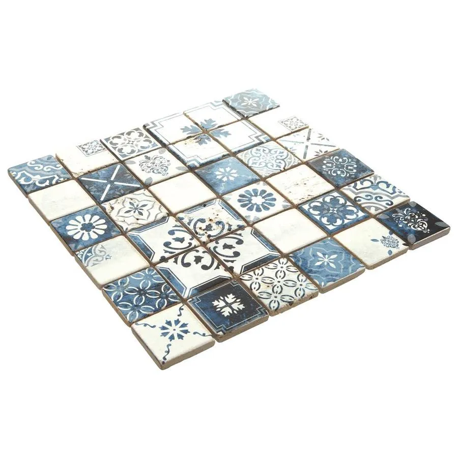 American Olean Genuine Stone Moroccan Natural Travertine Mosaic Wall Tile, 11 in x 11 in, photo 4 of 12