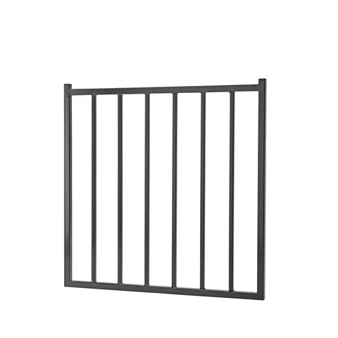 Freedom 4-ft Black Vinyl-coated Steel Walk-thru Fence Gate
