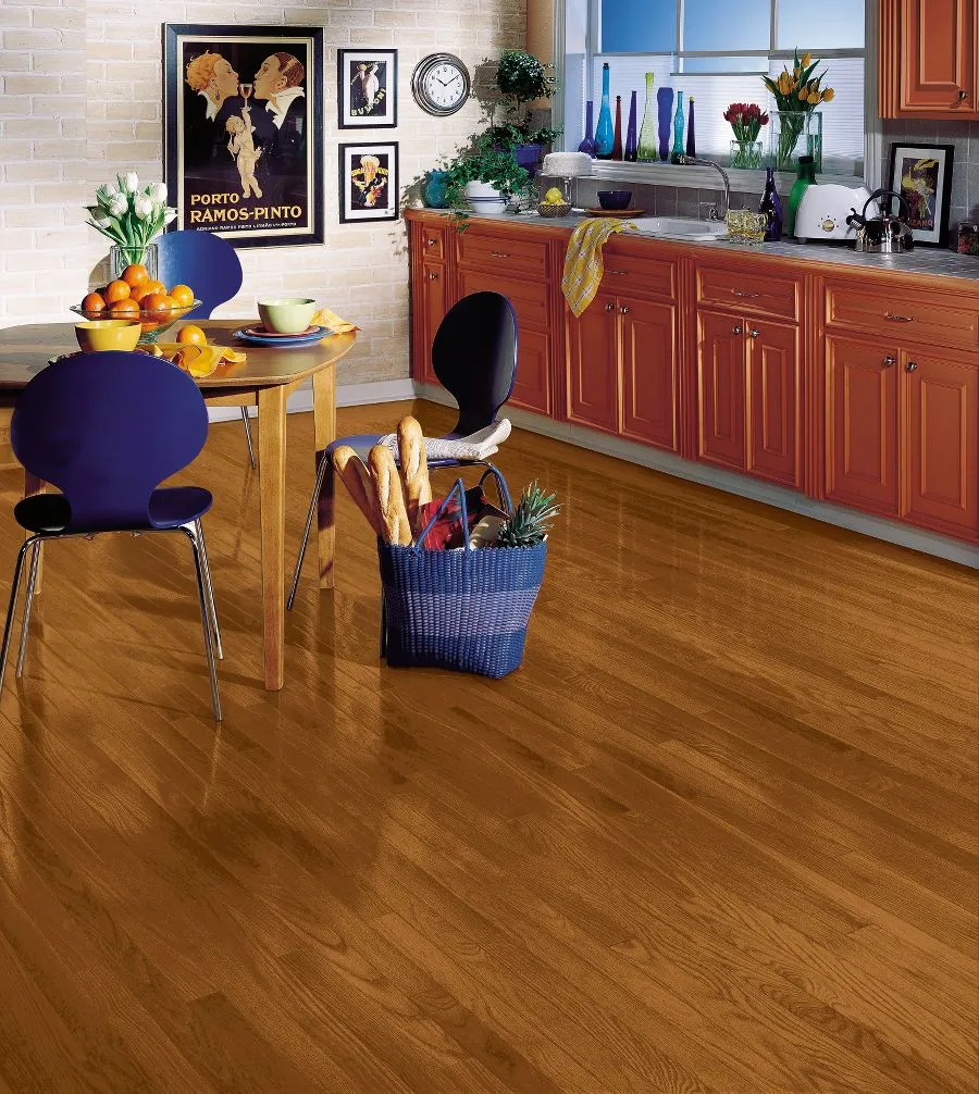 Bruce Manchester Gunstock Oak 3-1/4-in W x 3/4-in T x Varying Length Smooth/Traditional Solid Hardwood Flooring (22-sq ft / Carton), photo 2 of 6