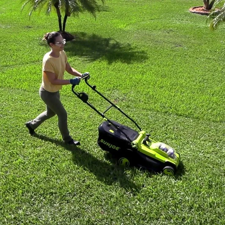 Sun Joe 17 in. 48-Volt iON+ Cordless Electric Walk Behind Push Lawn Mower Kit with 2 x 4.0 Ah Batteries Plus Charger, photo 2 of 8