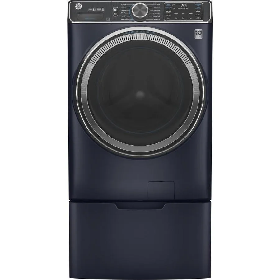 GE UltraFresh Vent System 5-cu ft Stackable Steam Cycle Front-Load Washer (Sapphire Blue) ENERGY STAR, photo 3 of 22