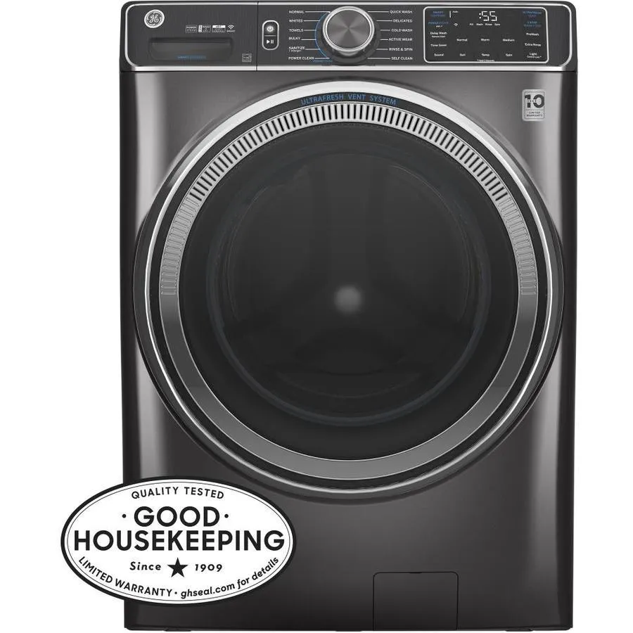 GE UltraFresh Vent System 5-cu ft Stackable Steam Cycle Front-Load Washer (Diamond Gray) ENERGY STAR, photo 9 of 22