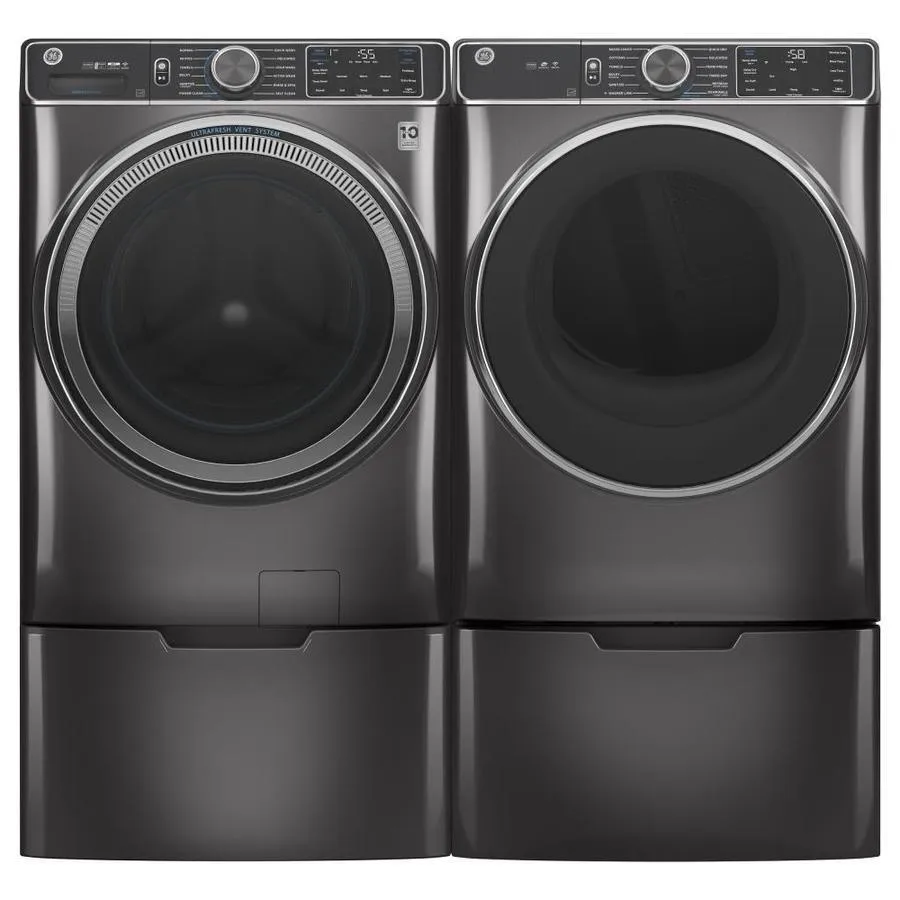 GE UltraFresh Vent System 5-cu ft Stackable Steam Cycle Front-Load Washer (Diamond Gray) ENERGY STAR, photo 8 of 22