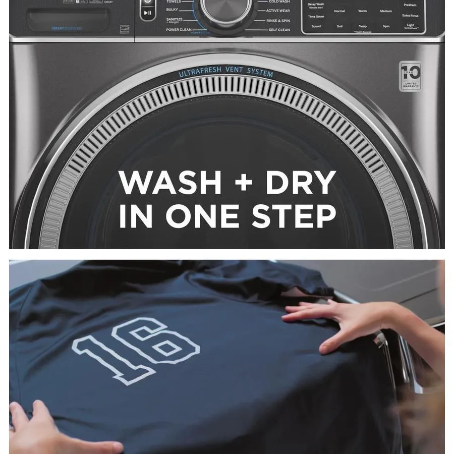 GE UltraFresh Vent System 5-cu ft Stackable Steam Cycle Front-Load Washer (Diamond Gray) ENERGY STAR, photo 19 of 22