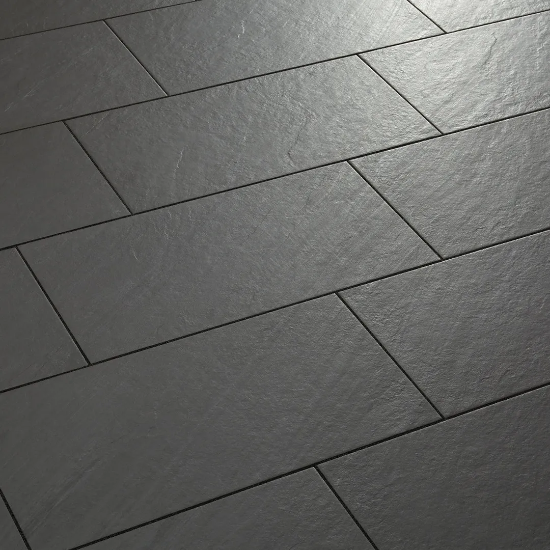 American Olean Carbon Mist Slate 12-in x 24-in Glazed Porcelain Stone Look Floor and Wall Tile, photo 9 of 14
