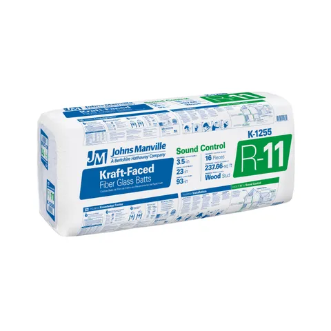 R-11 Kraft-Faced Fiberglass Batt Insulation