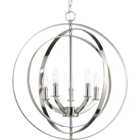Equinox 5-Light Polished Nickel Chandelier