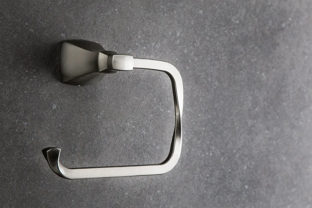 Delta Sawyer Satin Nickel Wall Mount Single Post Toilet Paper Holder, photo 2 of 7