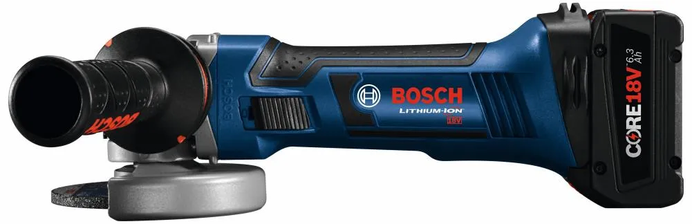 Bosch 4.5-in CORE18V Sliding Switch Brushless Cordless Angle Grinder Kit with 1 Battery and Charger, photo 4 of 8